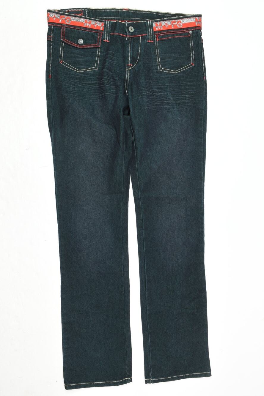 Vintage Marithe Francois Girbaud Jeans Womens 31 Blue Straight Leg Mid-Rise